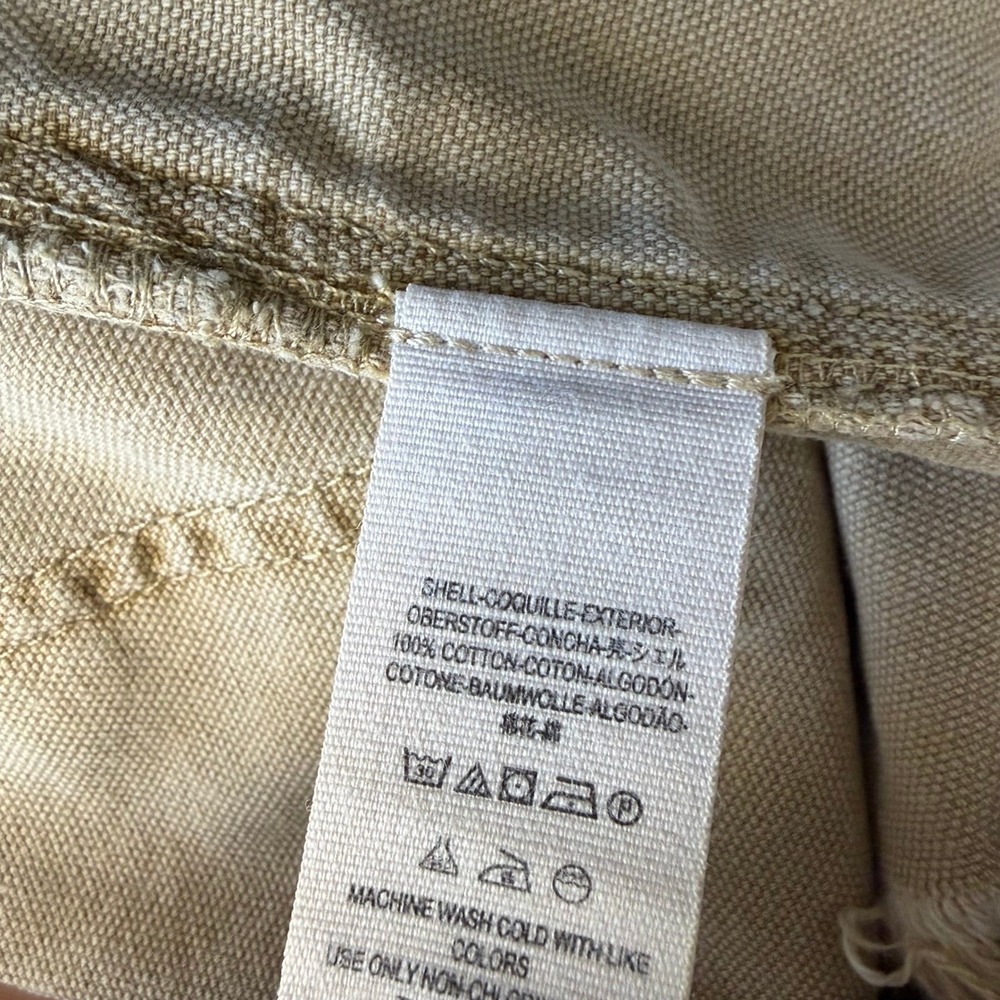 Free People Canvas Relaxed Denim Mini Skirt Taupe Y2K‎ Grunge Casual Gorpcore 25 - Picture 8 of 9
